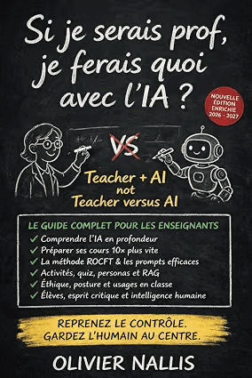 Couverture du livre « Si je serais prof, je ferais quoi avec l'IA ? » par Olivier Nallis